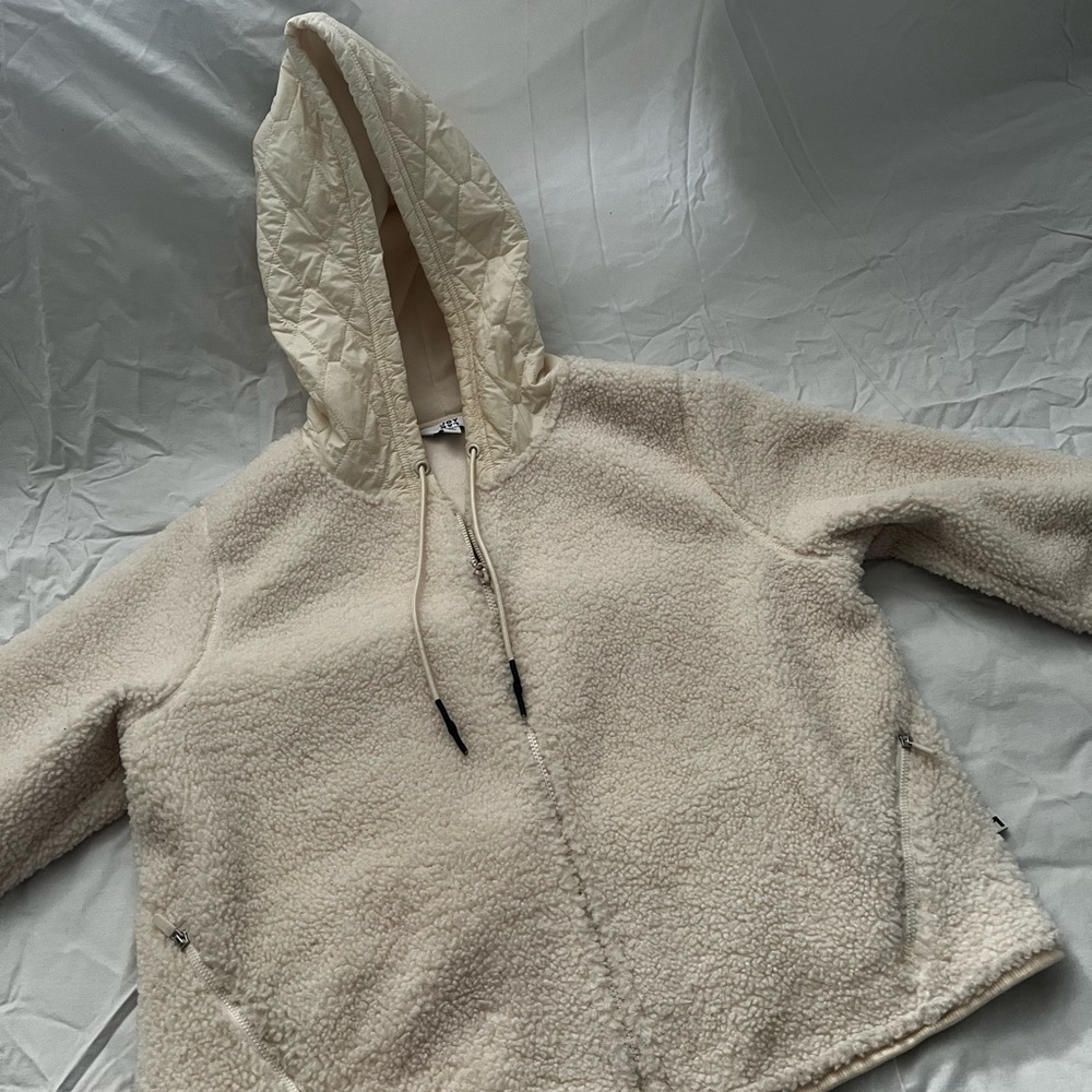 Sherpa zip up hoodie